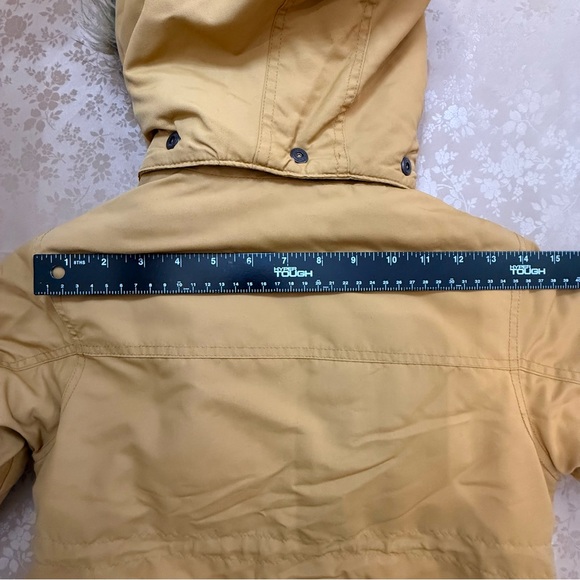 Timberland Toddler Boys Parka Coat Mustard Yellow Faux Fur Hood 3T - Picture 10 of 12